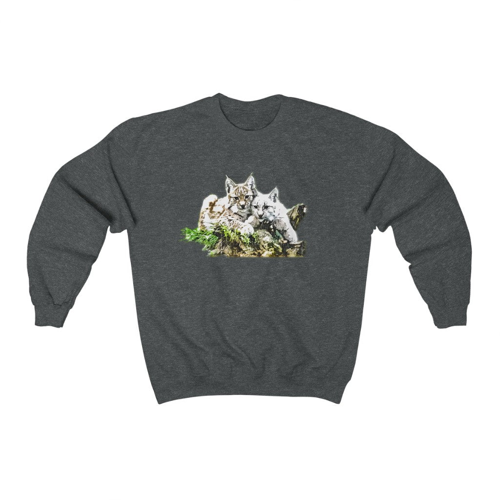 Cuddling Bobcats Crewneck Sweatshirt