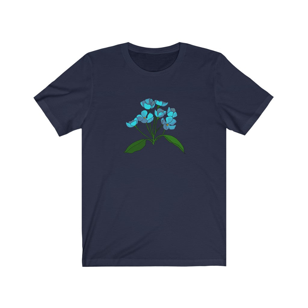 Teal Flower Patch Short Sleeve Tee