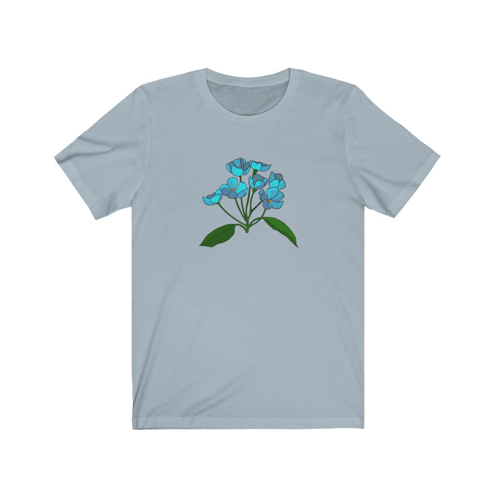 Teal Flower Patch Short Sleeve Tee