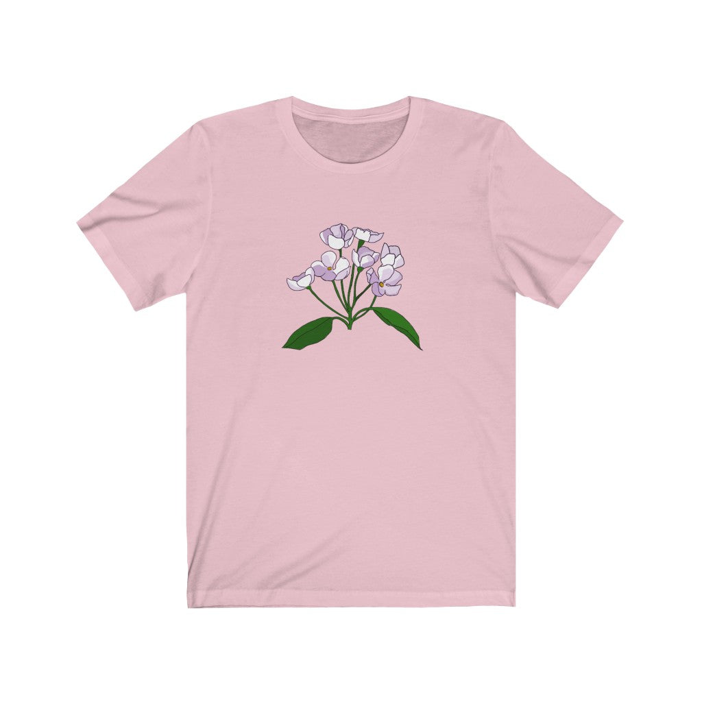 White Flower Patch Short Sleeve Tee