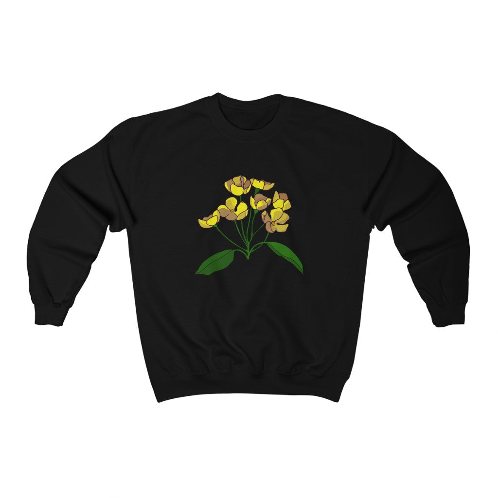 Yellow Flower Patch Crewneck Sweatshirt