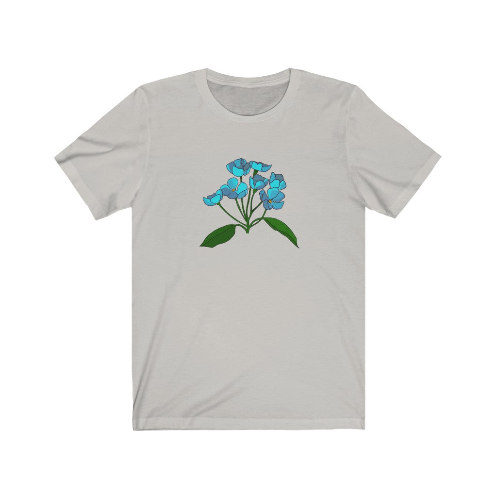 Teal Flower Patch Short Sleeve Tee