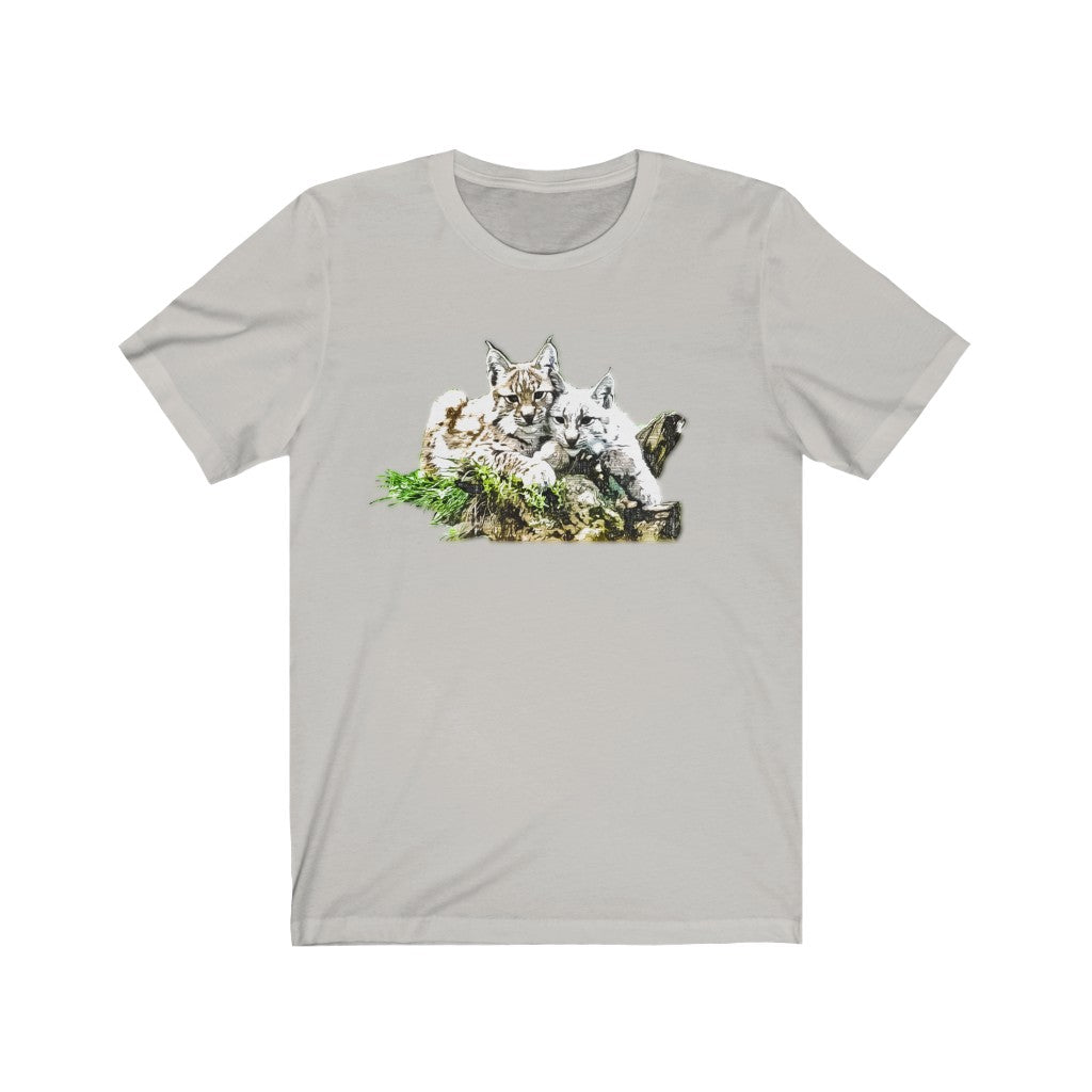 Cuddling Bobcats Short Sleeve Tee