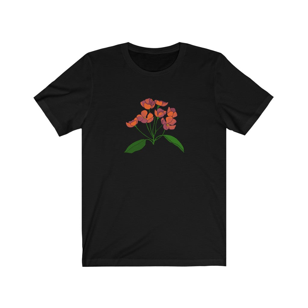 Orange Flower Patch Short Sleeve Tee