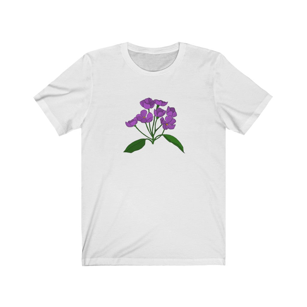 Purple Flower Patch Short Sleeve Tee