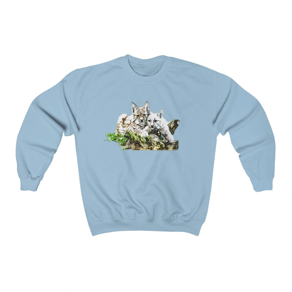 Cuddling Bobcats Crewneck Sweatshirt