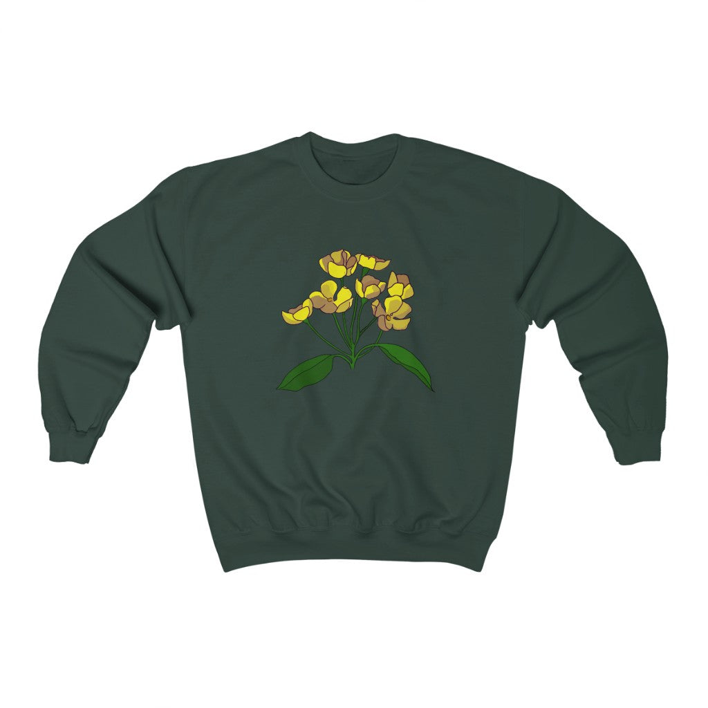 Yellow Flower Patch Crewneck Sweatshirt