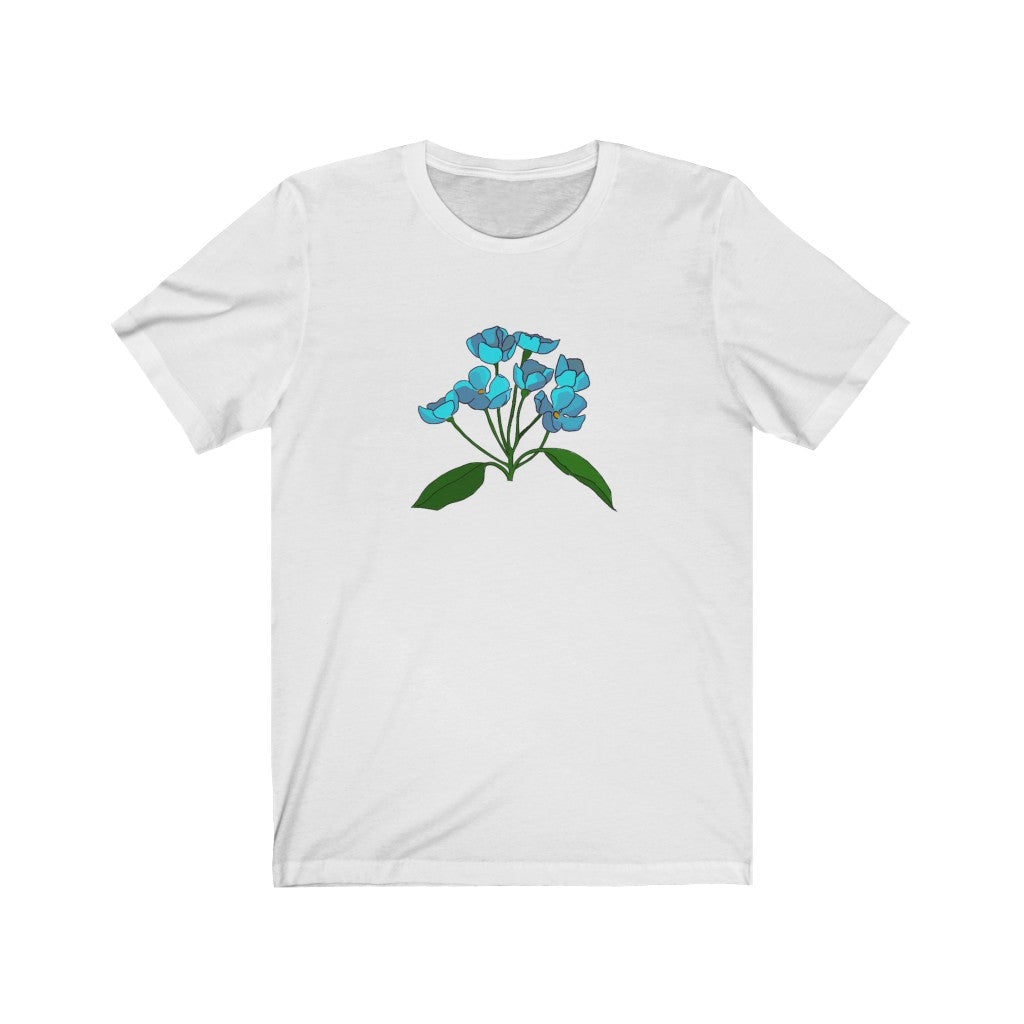 Teal Flower Patch Short Sleeve Tee