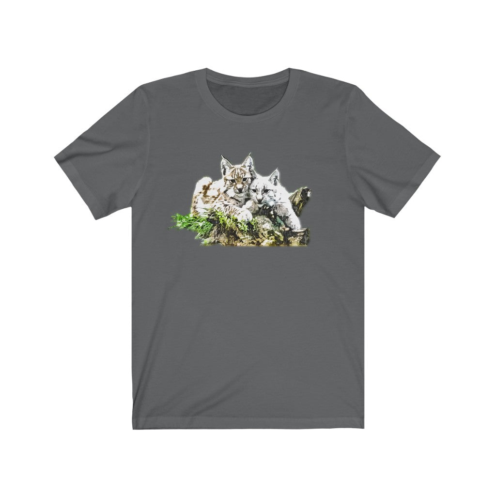 Cuddling Bobcats Short Sleeve Tee