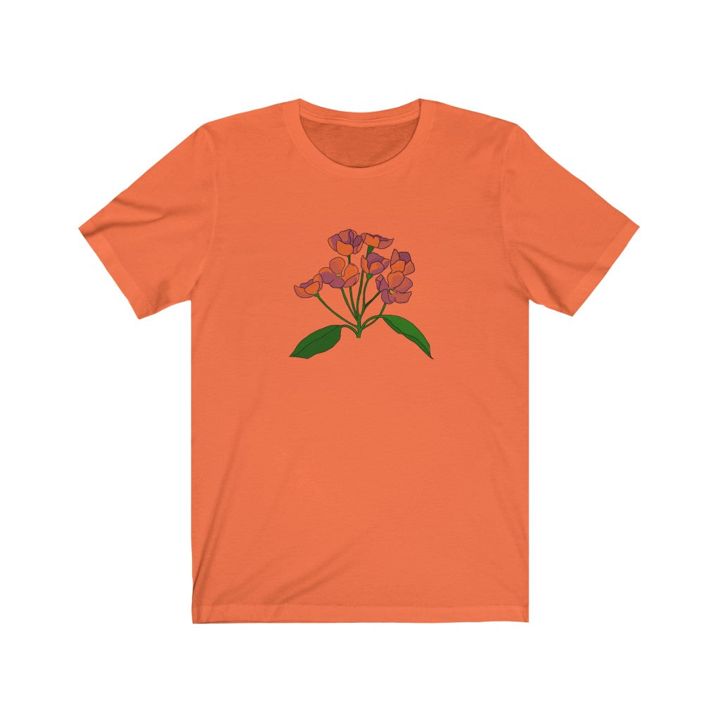 Orange Flower Patch Short Sleeve Tee