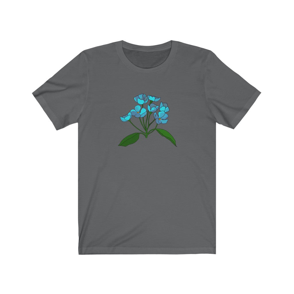 Teal Flower Patch Short Sleeve Tee