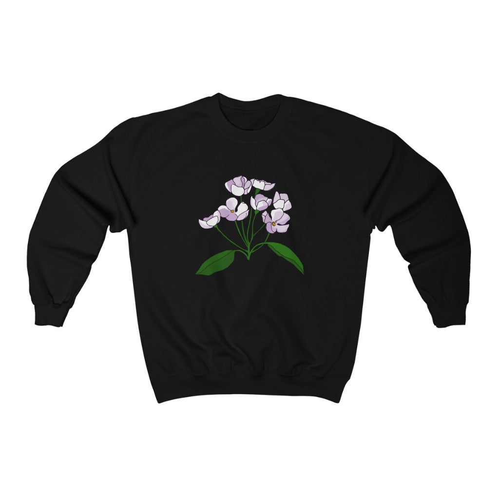 White Flower Patch Crewneck Sweatshirt