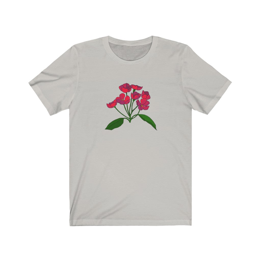 Red Flower Patch Short Sleeve Tee