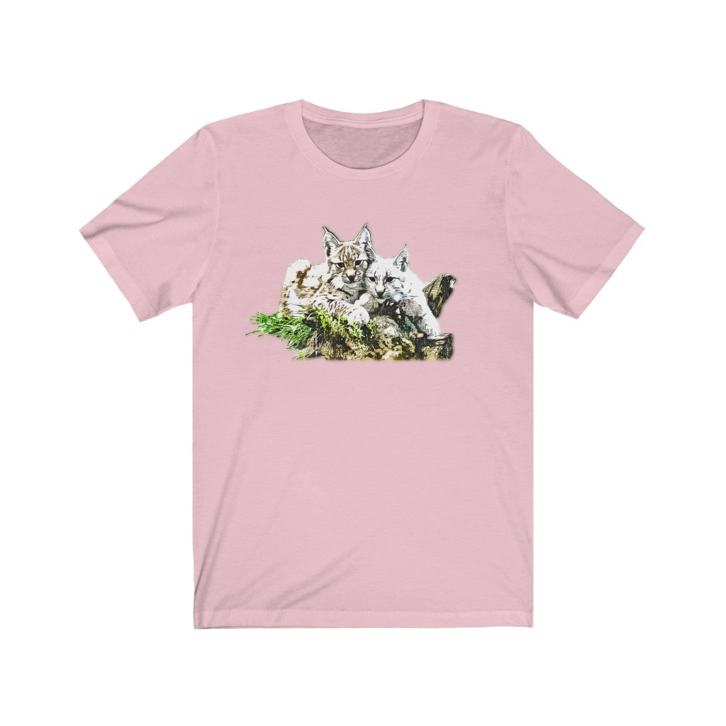 Cuddling Bobcats Short Sleeve Tee