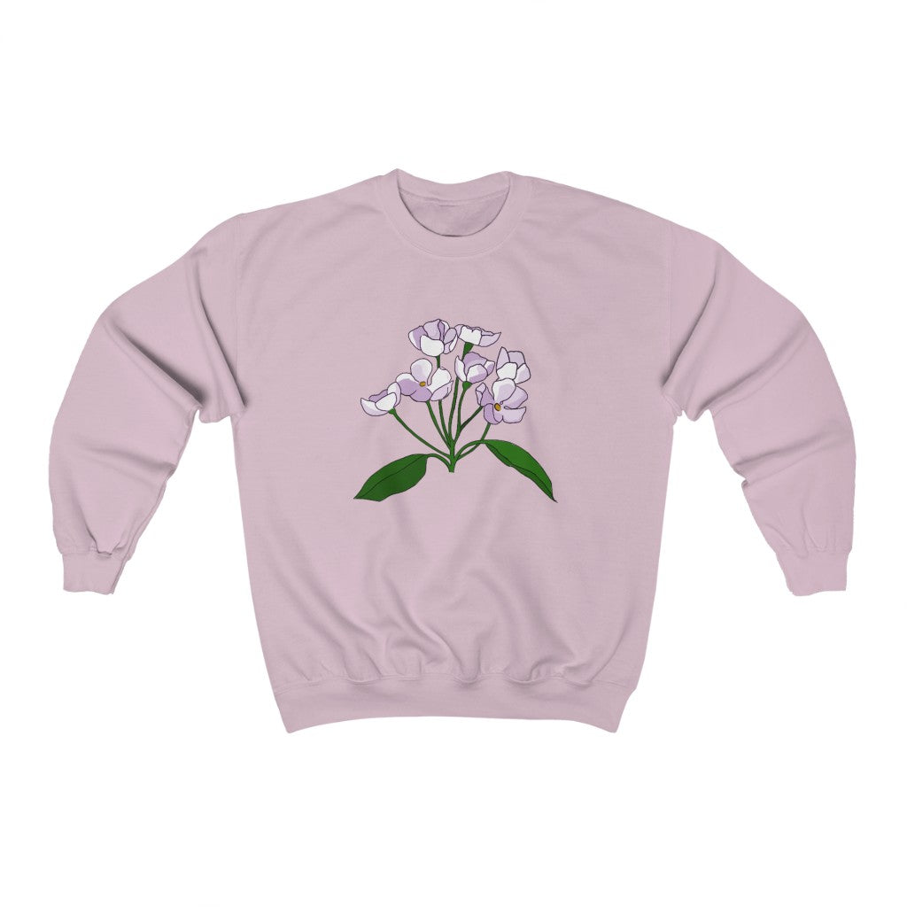 White Flower Patch Crewneck Sweatshirt