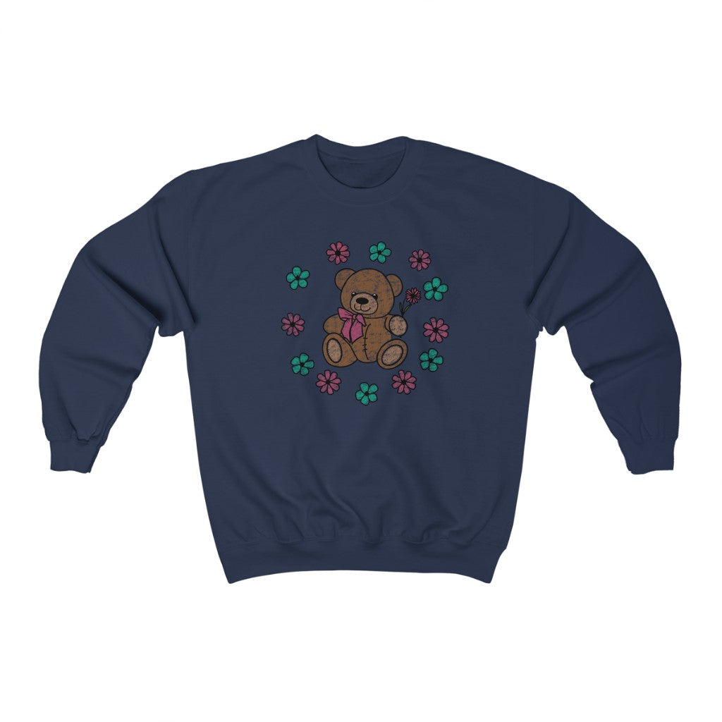 Seaflower Friendly Bear Crewneck Sweatshirt