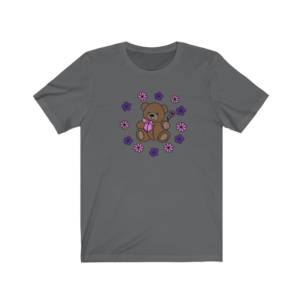 Lilac Friendly Bear Short Sleeve Tee