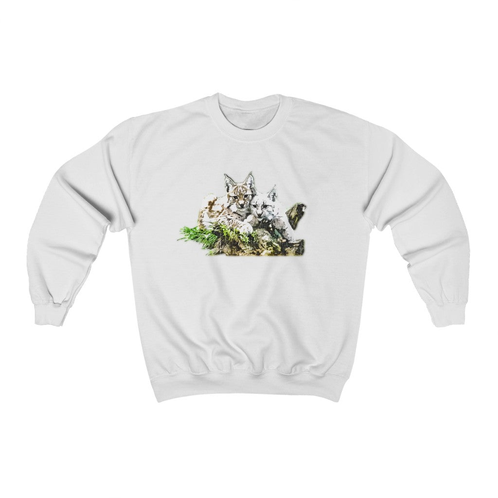 Cuddling Bobcats Crewneck Sweatshirt