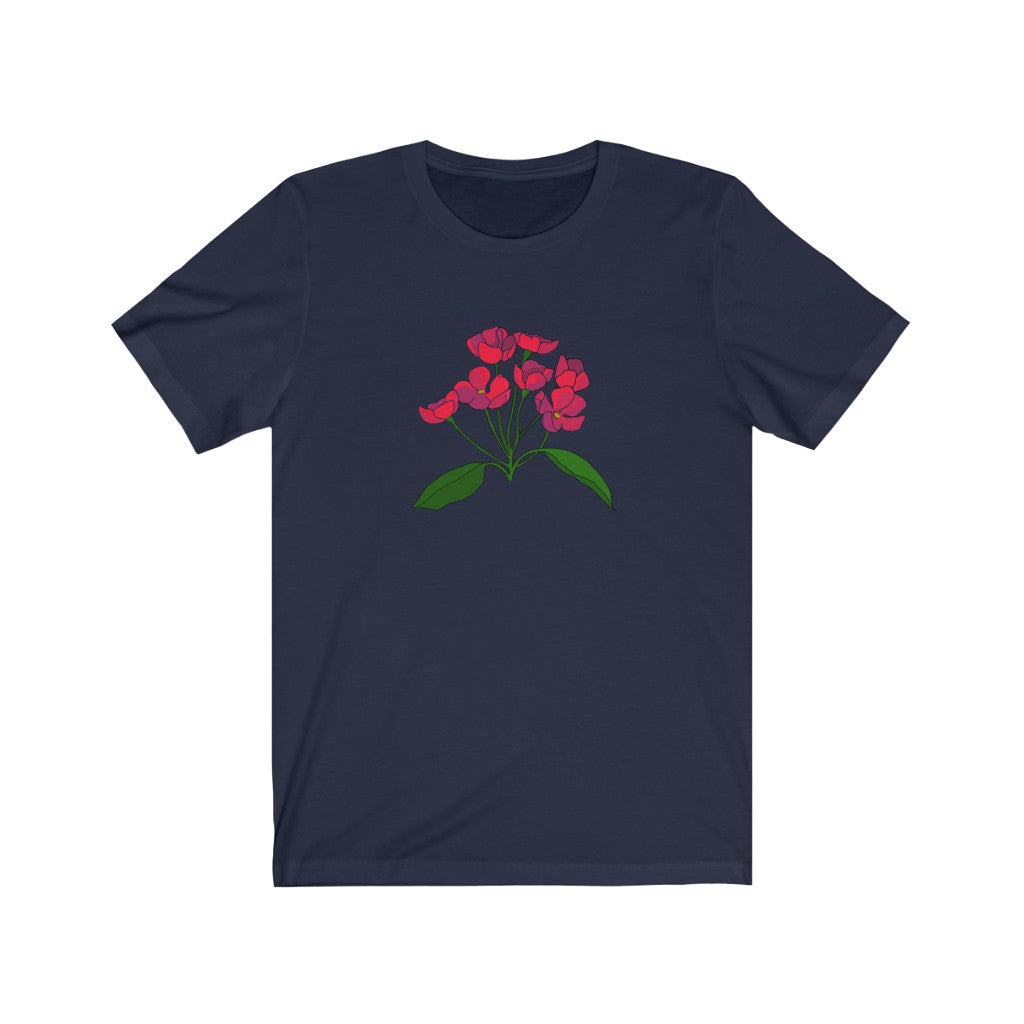 Red Flower Patch Short Sleeve Tee