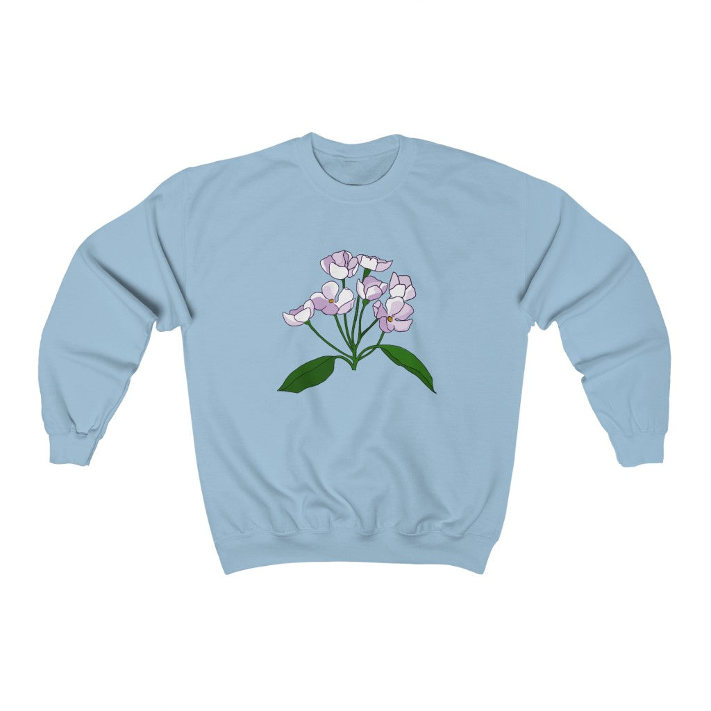 White Flower Patch Crewneck Sweatshirt