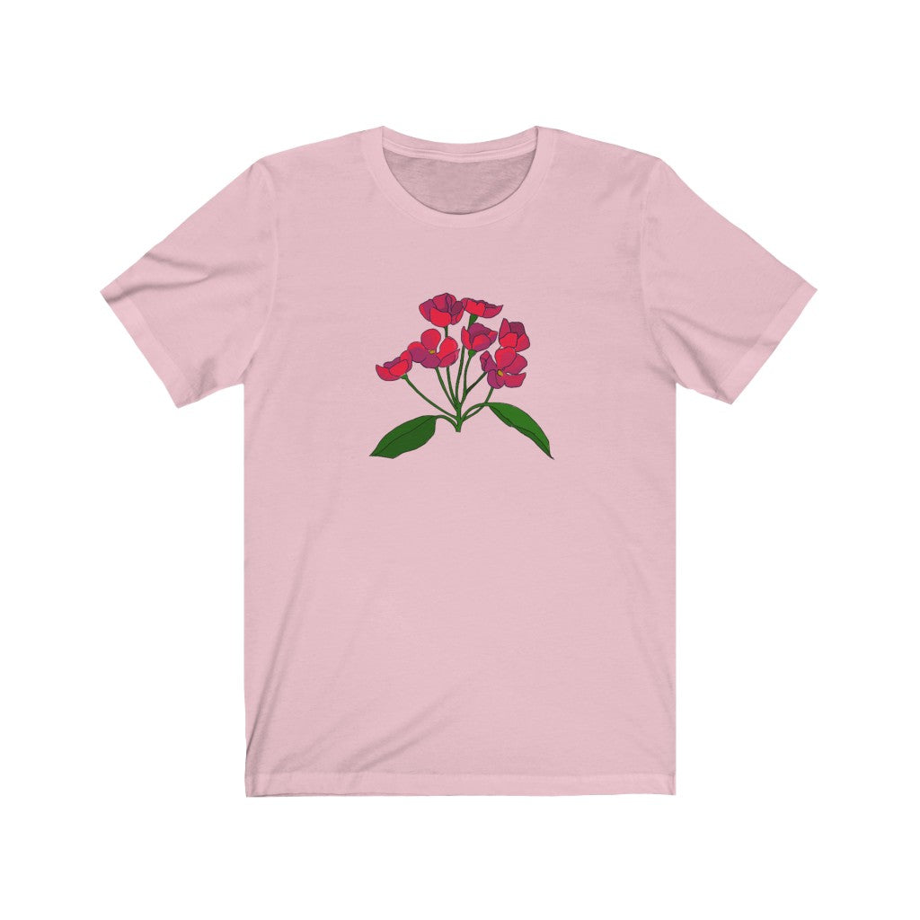 Red Flower Patch Short Sleeve Tee