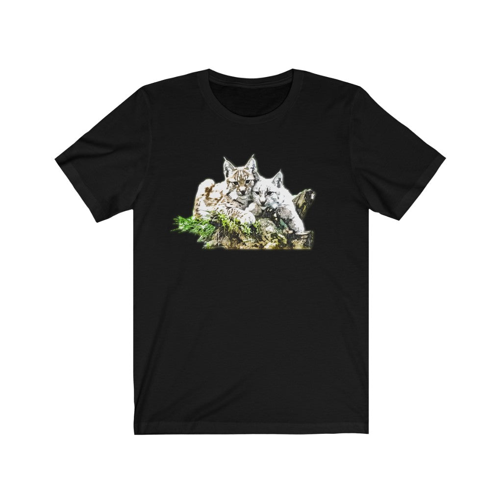 Cuddling Bobcats Short Sleeve Tee