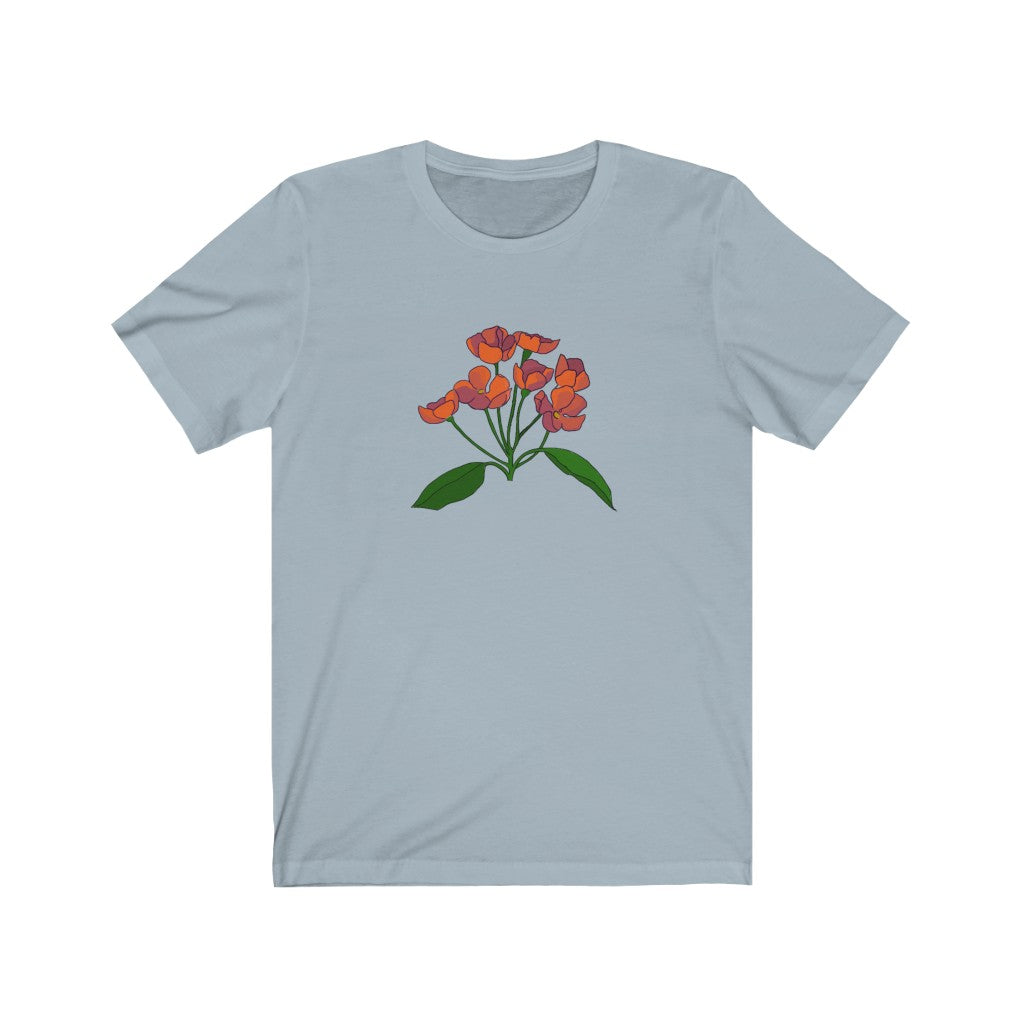 Orange Flower Patch Short Sleeve Tee