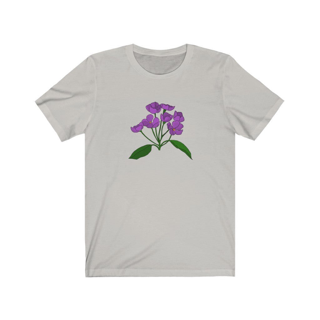 Purple Flower Patch Short Sleeve Tee