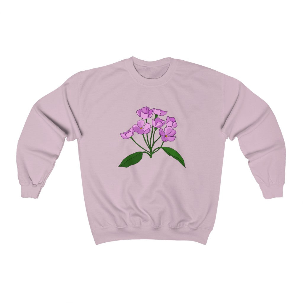 Pink Flower Patch Crewneck Sweatshirt