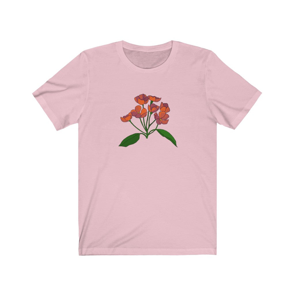 Orange Flower Patch Short Sleeve Tee