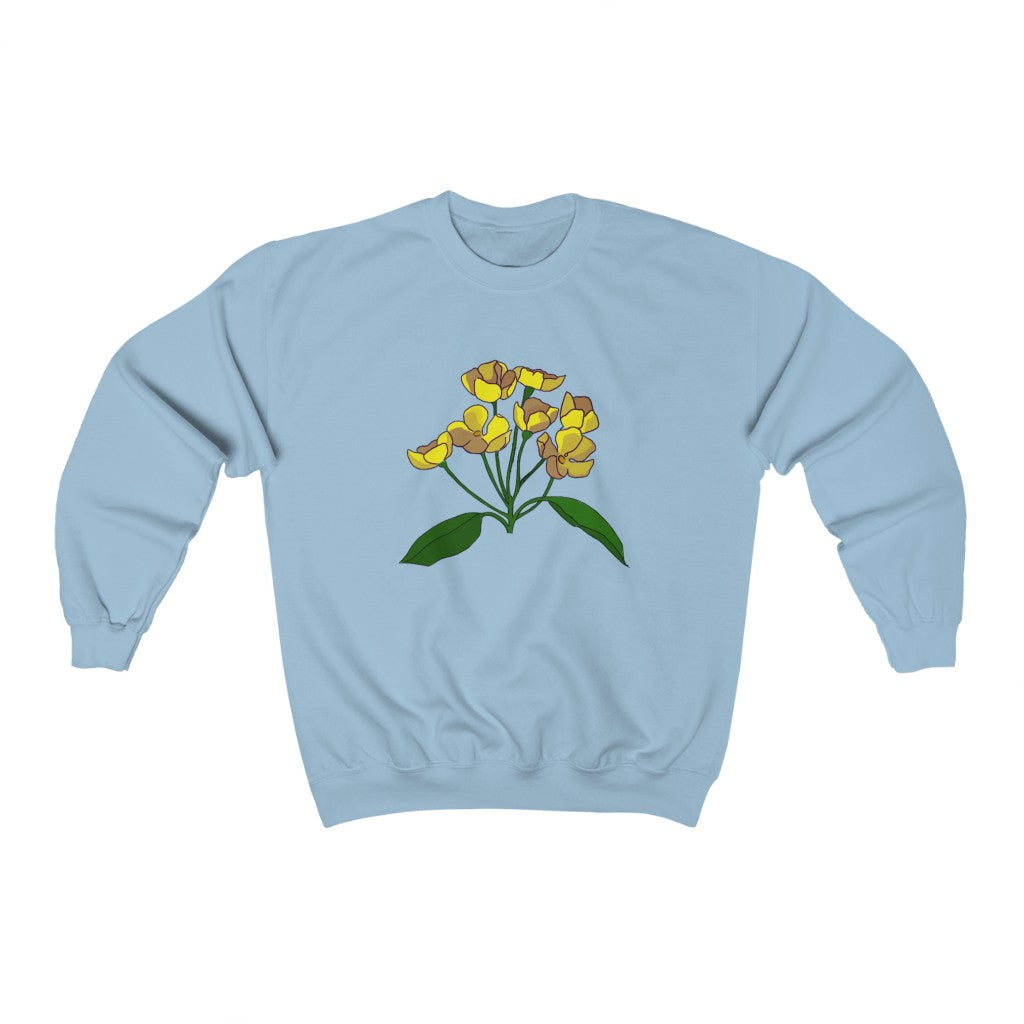 Yellow Flower Patch Crewneck Sweatshirt