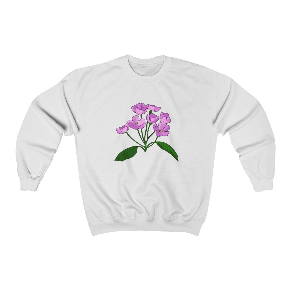 Pink Flower Patch Crewneck Sweatshirt