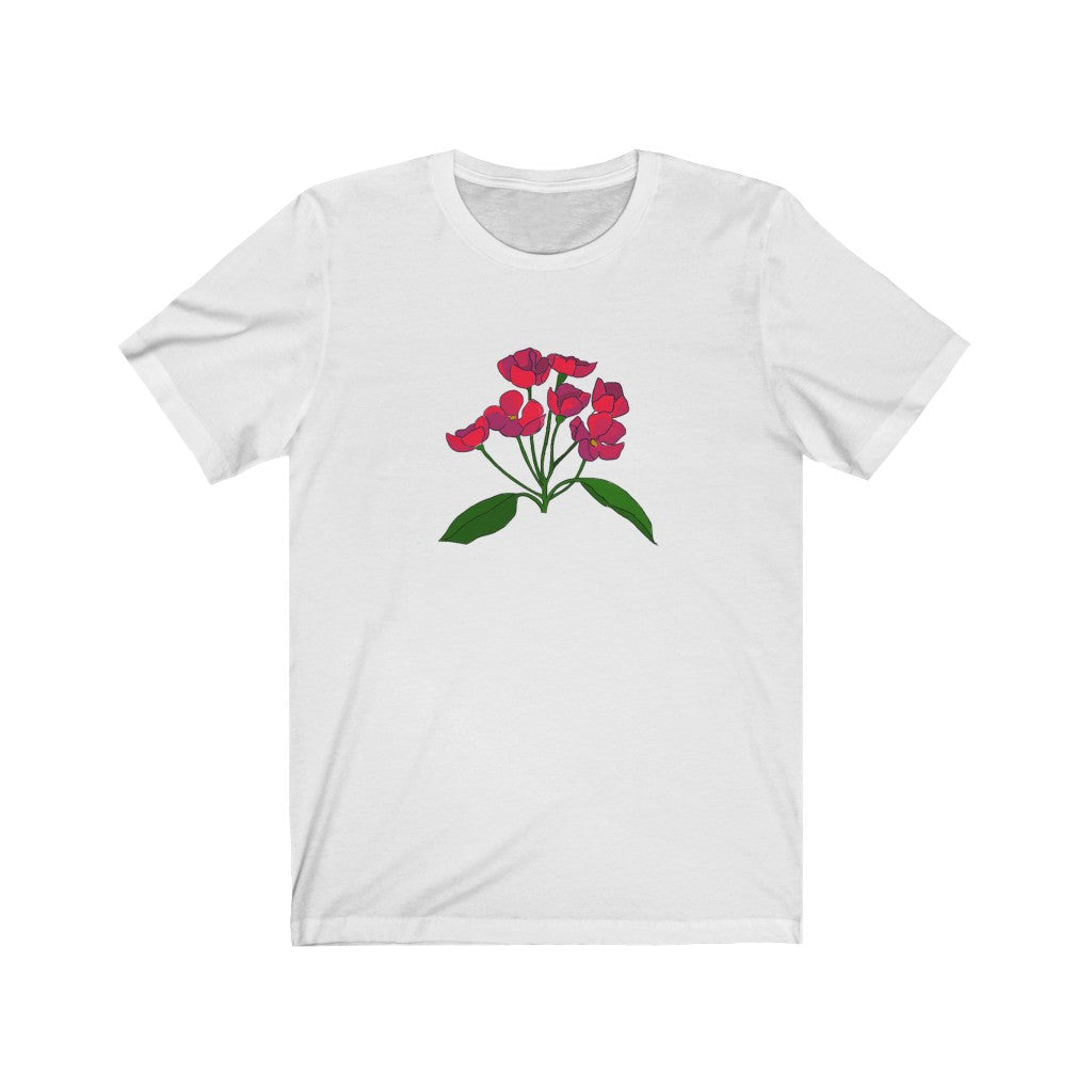 Red Flower Patch Short Sleeve Tee