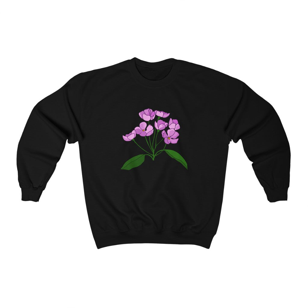 Pink Flower Patch Crewneck Sweatshirt