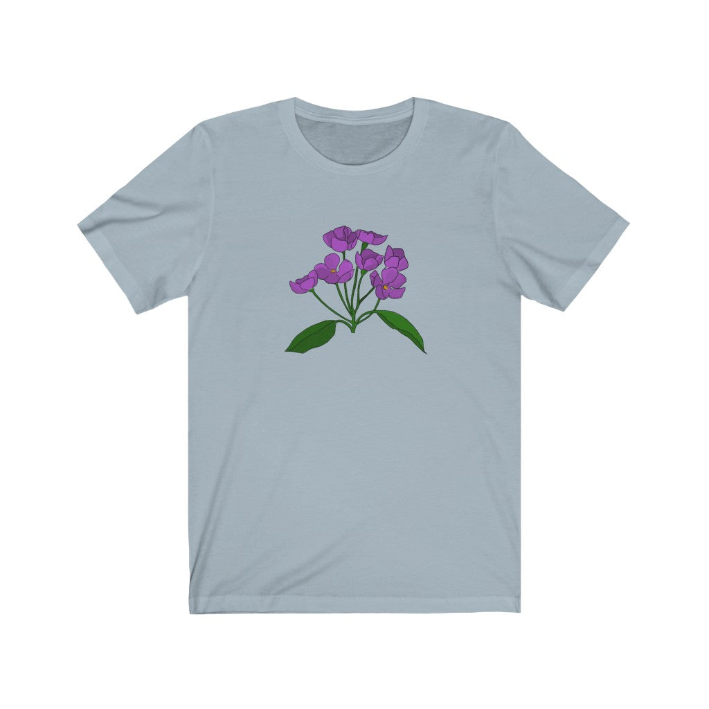 Purple Flower Patch Short Sleeve Tee