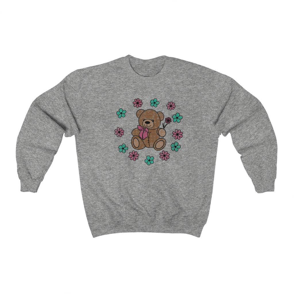 Seaflower Friendly Bear Crewneck Sweatshirt