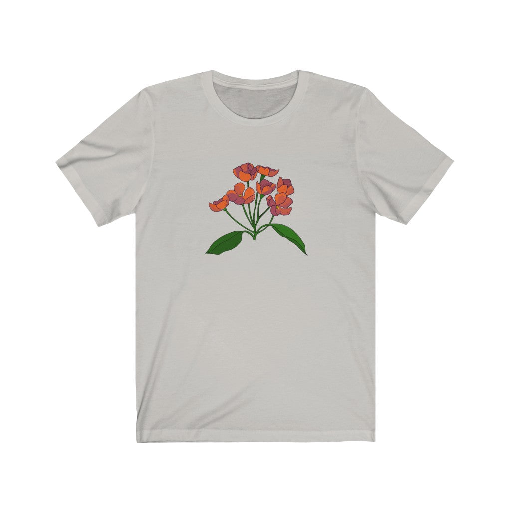 Orange Flower Patch Short Sleeve Tee