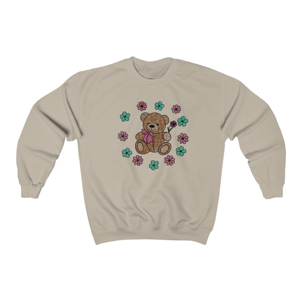 Seaflower Friendly Bear Crewneck Sweatshirt