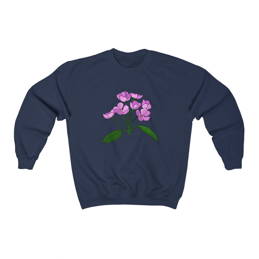 Pink Flower Patch Crewneck Sweatshirt