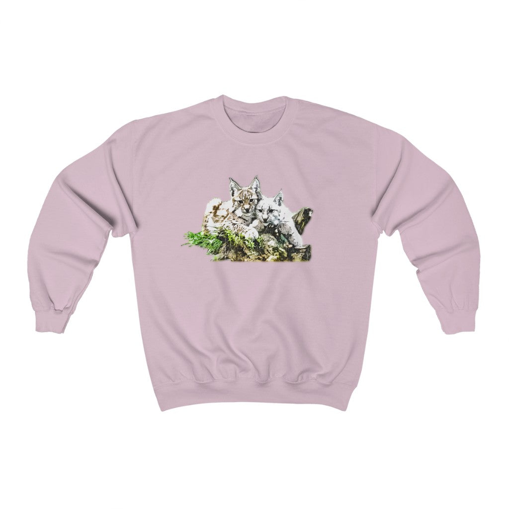 Cuddling Bobcats Crewneck Sweatshirt