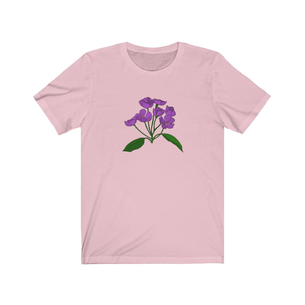 Purple Flower Patch Short Sleeve Tee