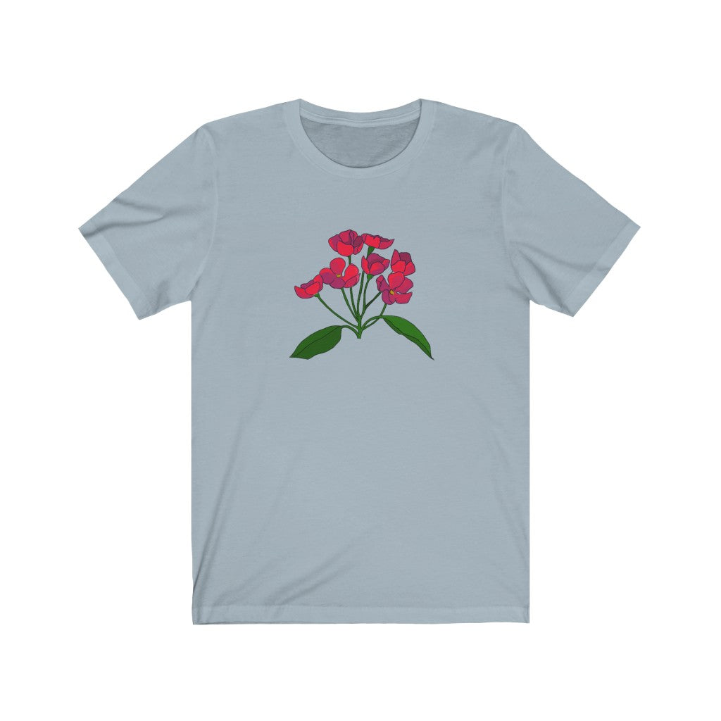 Red Flower Patch Short Sleeve Tee