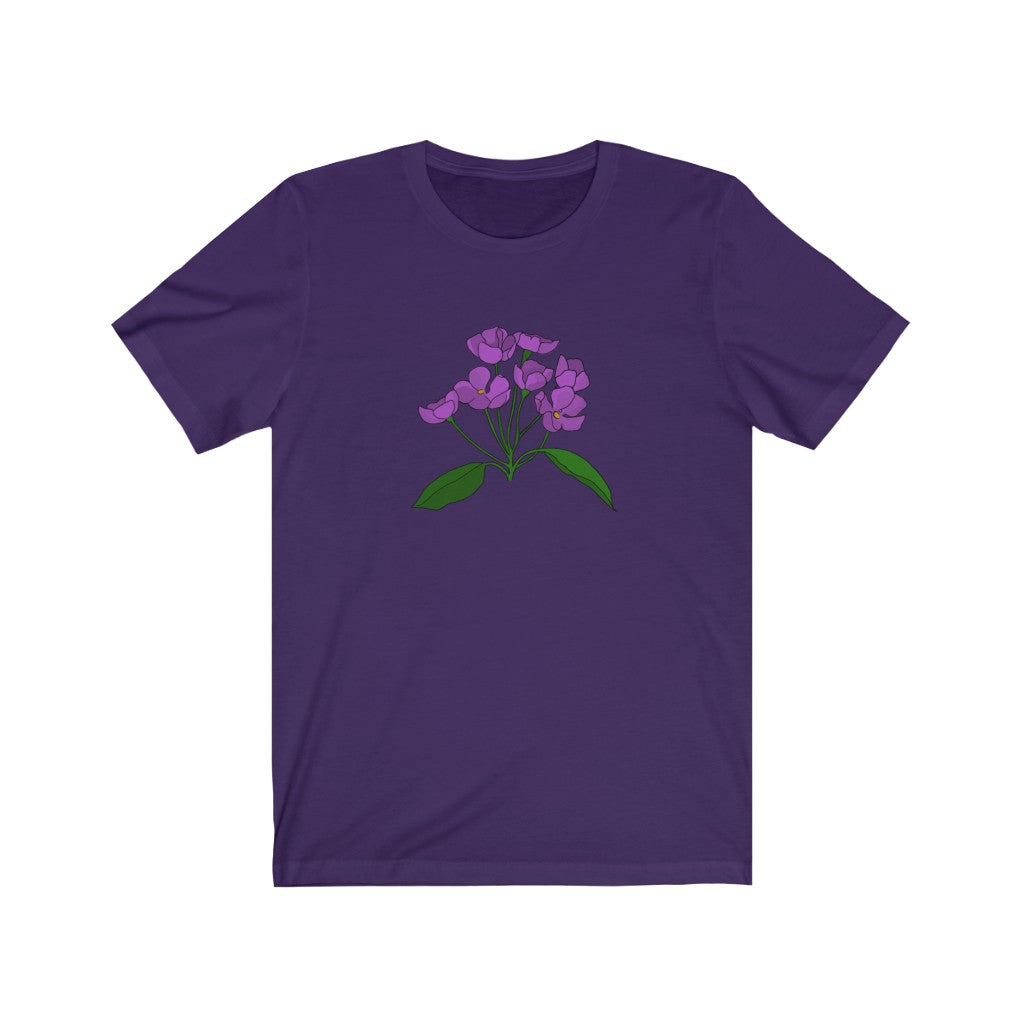 Purple Flower Patch Short Sleeve Tee