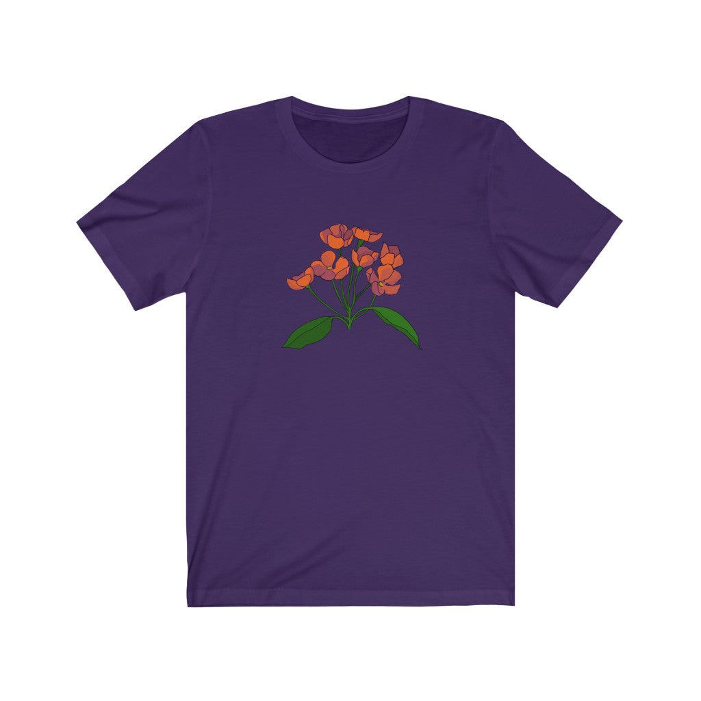 Orange Flower Patch Short Sleeve Tee