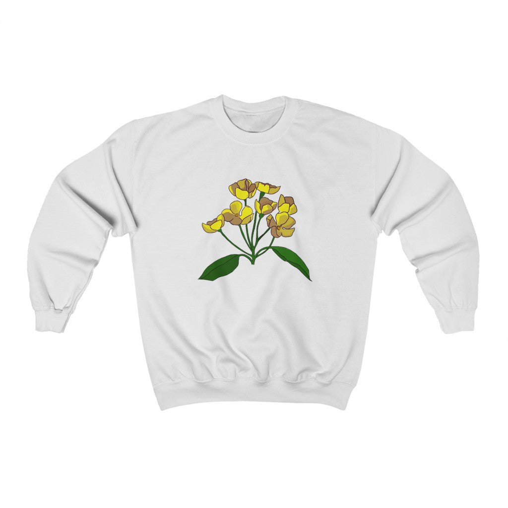 Yellow Flower Patch Crewneck Sweatshirt