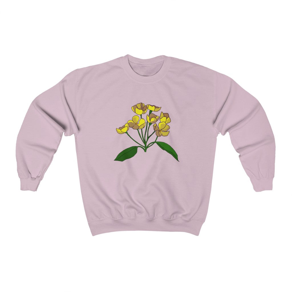 Yellow Flower Patch Crewneck Sweatshirt