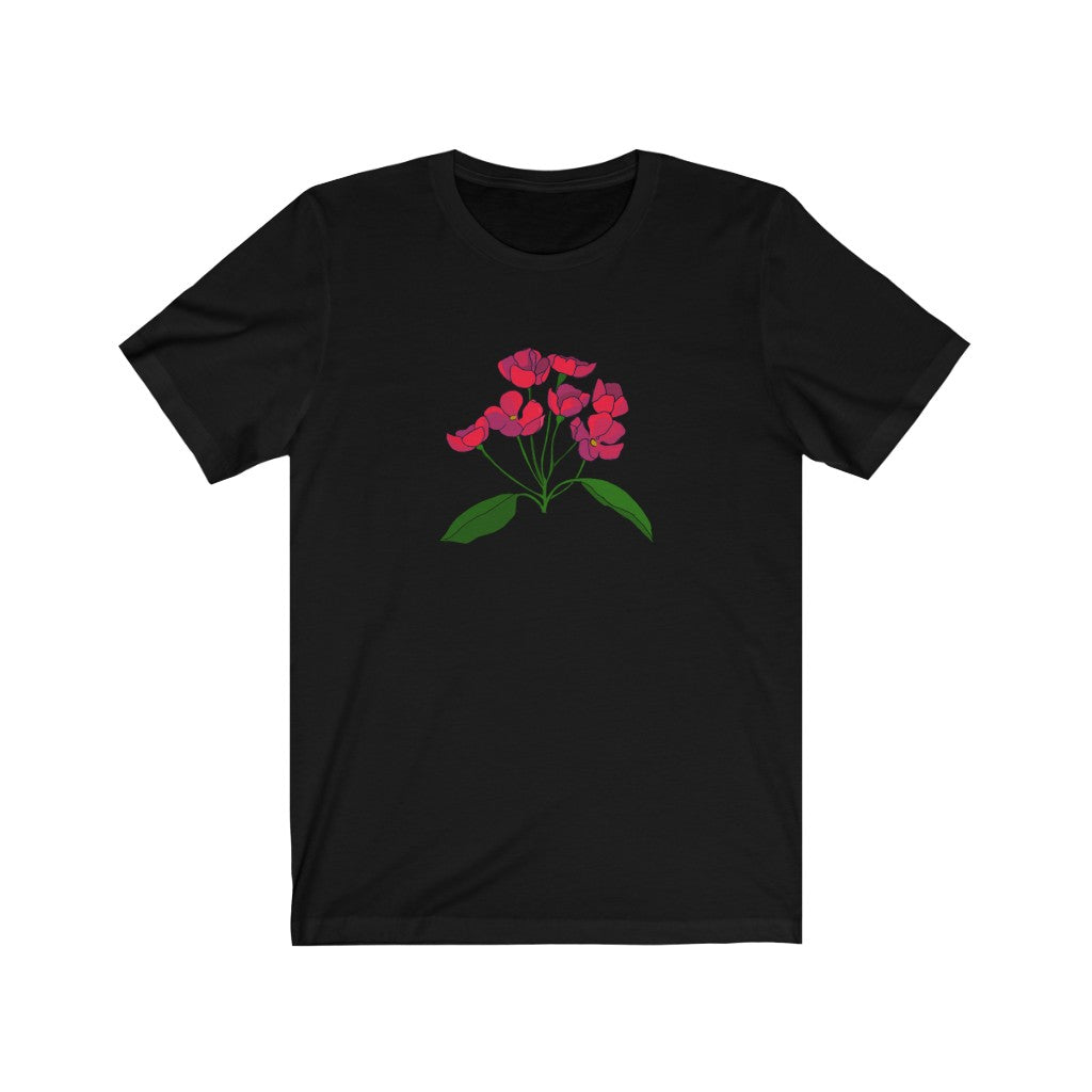 Red Flower Patch Short Sleeve Tee