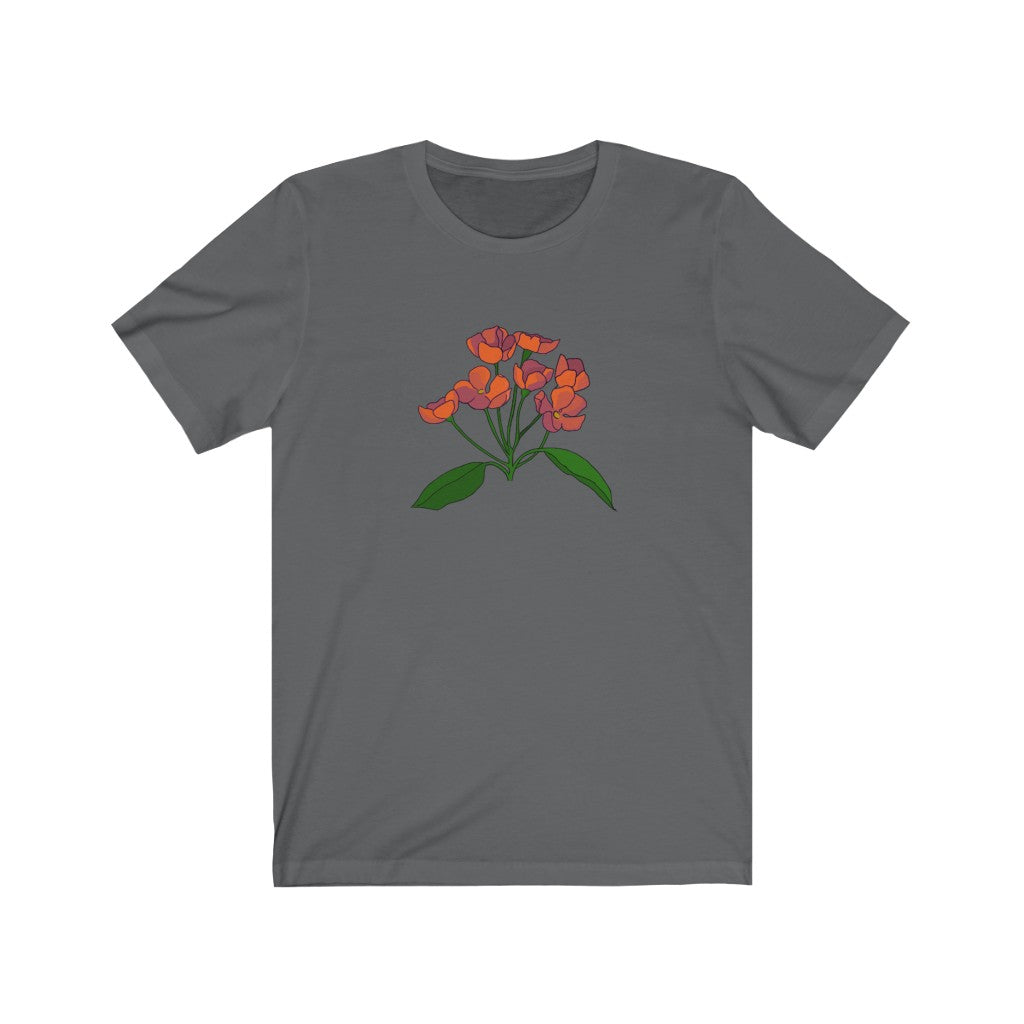 Orange Flower Patch Short Sleeve Tee