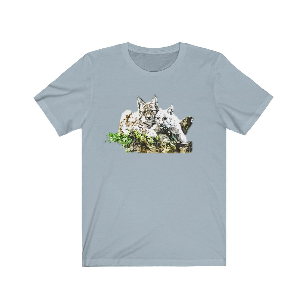 Cuddling Bobcats Short Sleeve Tee