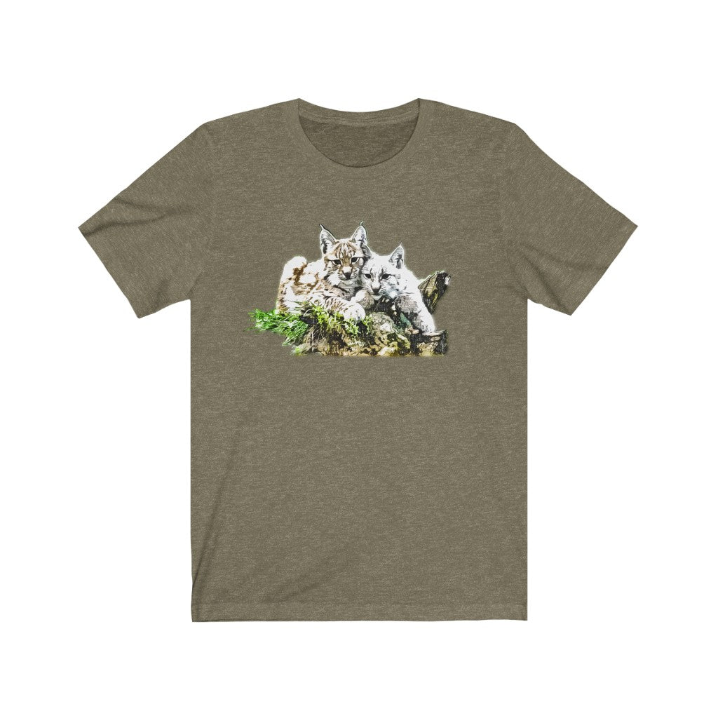 Cuddling Bobcats Short Sleeve Tee